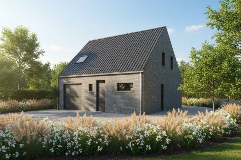 Nieuw te bouwen halfopen woning te Meulebeke. Nieuw te bouwen halfopen woning te Meulebeke.